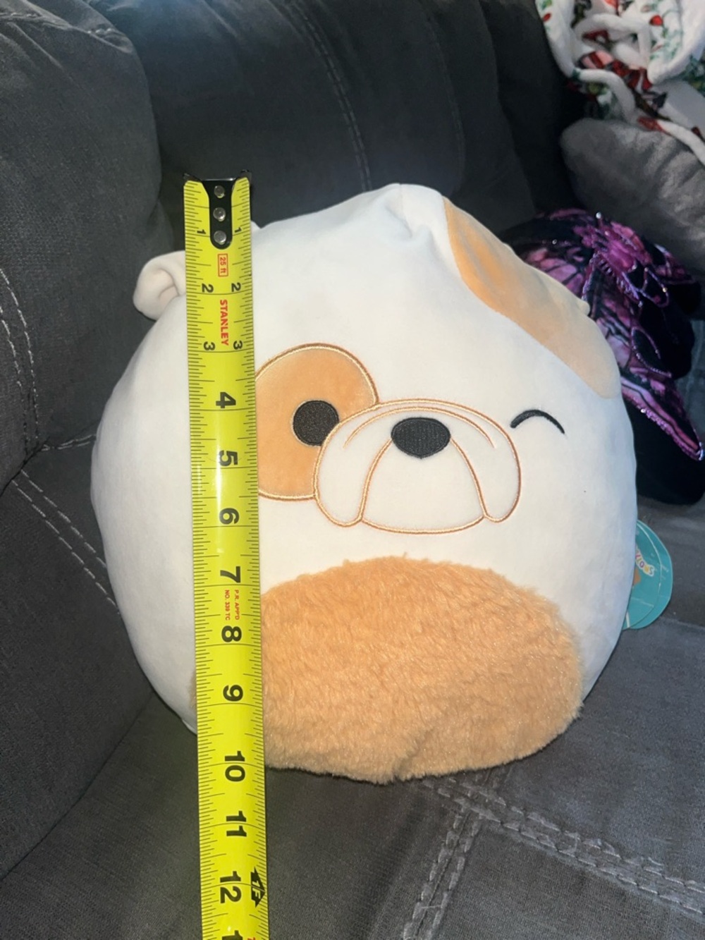 Squishmallows Cream & Tan Dog Plush Cushion - Picture 8 of 9